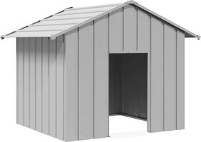 vidaXL Σπιτάκι σκύλου με οροφή 131x101x102 cm Γαλβανισμένος χάλυβας