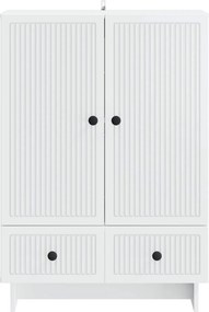 vidaXL Πλαϊνό γραφείο Λευκός 66 x 34,5 x 95 εκ.