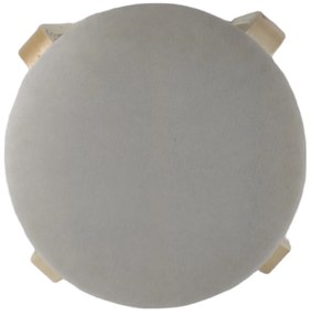 Σκαμπό ArteLibre MILOA Mπεζ/Φυσικό Ύφασμα/Ξύλο 42x42x45cm