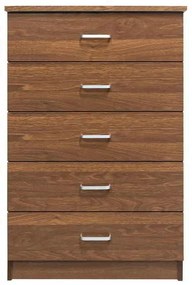 Συρταριέρα DRAWER 5-Συρτ.60x40x97cm Καρυδί