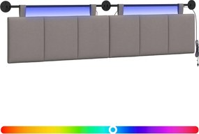 vidaXL Κεφαλάρι κρεβατιού κρεμαστό Taupe Βελούδο
