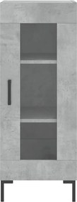 vidaXL Ντουλάπι Γκρι Σκυροδέματος 34,5x34x180 εκ. Επεξεργασμένο Ξύλο