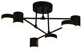 Φωτιστικό Οροφής - Πλαφονιέρα Uno 4268200 60,5x25cm Led 3214Lm 30W 3000K Black-White Viokef Acrylic,Steel