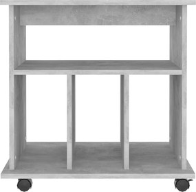 vidaXL Ντουλάπι Τροχήλατο Γκρι Σκυρ. 60 x 45 x 60 εκ. από Επεξ. Ξύλο