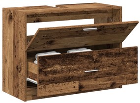 vidaXL Ντουλάπι νιπτήρα  Παλιό Ξύλο 78x37x59 εκ. Τεχνητό Ξύλο
