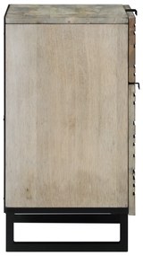 vidaXL Κομοδίνα με συρτάρι Λευκό και Μαύρο 50 x 33 x 60 εκ