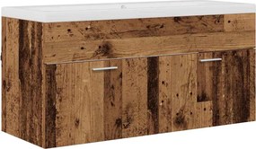 vidaXL Ντουλάπι Μπάνιου Επιτοίχιο Παλιό ξύλο 100 x 38,5 x 46 cm