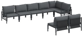 vidaXL Σετ Καναπέ Κήπου 8 pcs Ανθρακί Ατσάλι