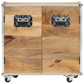 vidaXL Ντουλάπθ με 2 Πόρτες 70 x 30 x 69 εκ. από Μασίφ Ξύλο Μάνγκο