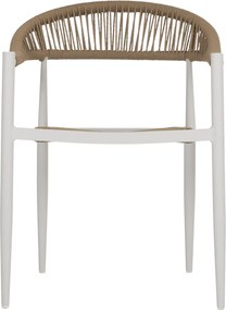 ΠΟΛΥΘΡΟΝΑ ΑΛΟΥΜΙΝΙΟΥ GRET HM5854.01 ΛΕΥΚΗ PE RATTAN ΜΠΕΖ 56x55,5x78Υεκ.
