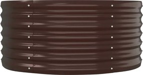 vidaXL Ζαρντινιέρα Καφέ 152x80x36 εκ. Γαλβανισμένος χάλυβας