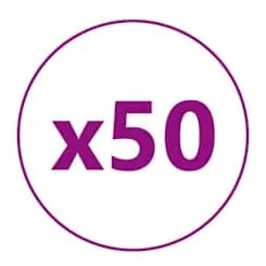 vidaXL Πλακάκι Subway 50 pcs Λευκό 29 x 21 εκ Πολυουρεθάνη και PET