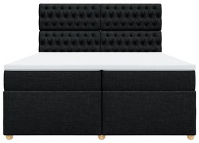 ΚΡΕΒΑΤΙ BOXSPRING ΜΕ ΣΤΡΩΜΑ ΜΑΥΡΟ 200X200 ΕΚ. ΥΦΑΣΜΑΤΙΝΟ 3293696