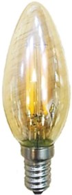 Λαμπτήρας LED Filament E14 Candle 6W 2700K Dimmable Amber  (10 τεμάχια)