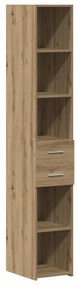 vidaXL Λεπτός Ντουλάπι Αποθήκευσης artisan δρυς 30 x 42.5 x 225 εκ