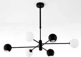 Κρεμαστό Πολύφωτο Moka 3xG9 Μαύρο με Λευκό