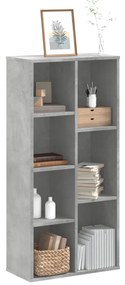 vidaXL Βιβλιοθήκη Γκρι Σκυροδέματος 50x25x105 εκ. Επεξεργ. Ξύλο