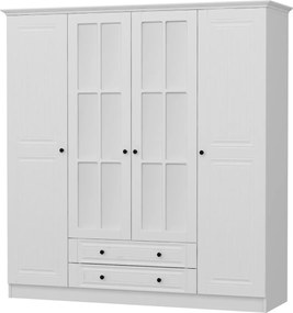 Τετραφυλλη Ντουλαπα με Καθρέπτη Λευκο KALEO 52x270x190