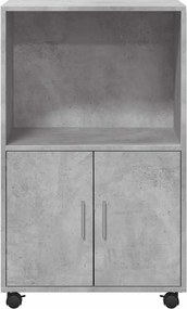 vidaXL Ντουλάπι Τροχήλατο Γκρι Σκυρ. 55x40x91 εκ. από Επεξ. Ξύλο