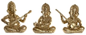 Διακοσμητική Φιγούρα DKD Home Decor Ρητίνη Ινδός (31 x 15,5 x 30 cm) (3 Μονάδες)