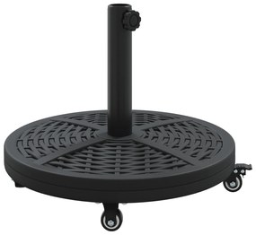 vidaXL Βάση ομπρέλας  με ρόδες για στέλεχος Ø38-48 mm 13 kg Στρογγυλή