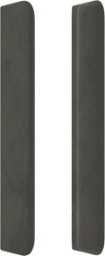 VidaXL Κρεβάτι Boxspring με Στρώμα Σκούρο Γκρι 80x200 εκ. Βελούδινο