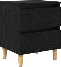 vidaXL Ντουλάπι κρεβατιού Μαύρη Οξυά 40 x 35 x 50 εκ.