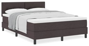 vidaXL Κρεβάτι box spring με στρώμα Σκούρο Καφέ 160 x 200 cm ύφασμα