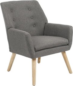 Πολυθρόνα Likable ύφασμα γκρι-φυσικό 67x89x86εκ 67x89x86 εκ.