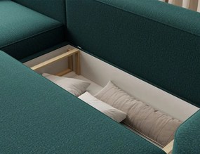 Γωνιακός καναπές Luxora-Prasino-Αριστερή