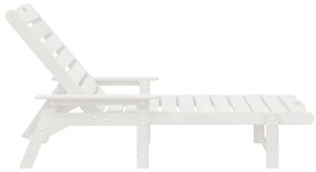 vidaXL Ξαπλώστρες 2 τμχ, Λευκές, 162x53x98.5 εκ., HDPE