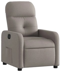 vidaXL Πολυθρόνα Ανακλινόμενη Ηλεκτρική Taupe Υφασμάτινη