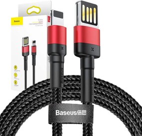 Baseus Cafule Double-sided USB Lightning Cable 2,4A 1m (Black+Red)