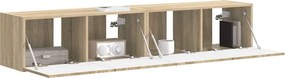 vidaXL Ντουλάπι Τηλεόρασης Τοίχου 2 pcs Σονόμα Επεξεργασμένο Ξύλο