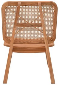 Καρέκλα Viborg φυσικό teak ξύλο-φυσικό rattan 60x75x87εκ 60x75x87 εκ.