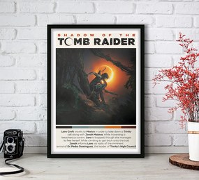 Πόστερ &amp; Κάδρο Tomb Raider GM163 40x50cm Μαύρο Ξύλινο Κάδρο (με πόστερ)