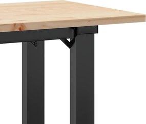 vidaXL Τραπεζάκι Σαλονιού Πλαίσιο Ο Μασίφ Πεύκο/Ατσάλι