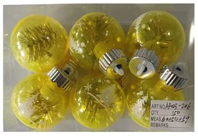 Σετ Χριστουγεννιάτικες μπάλες - 6cm - 6pcs - 232068