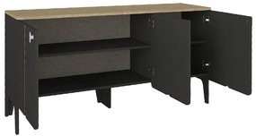 Μπουφές Pedro Megapap χρώμα ανθρακί - rota oak 150x45x75εκ.