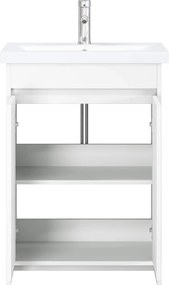 vidaXL Σετ Επίπλων Μπάνιου Λευκό 81 x 40 x 84,5 εκ Επεξεργασμένο Ξύλο