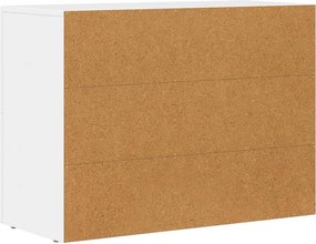 vidaXL Πλαϊνό γραφείο Λευκό 80.5 x 35 x 59 εκ. Επεξεργασμένο ξύλο