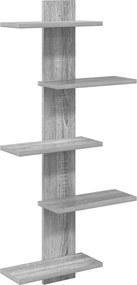 vidaXL Ράφι Τοίχου Γκρι Sonoma 48,5 x 15 x 101 εκ