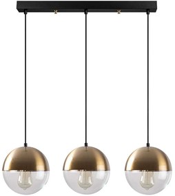 Φωτιστικό Οροφής - Ράγα Bastos 584TTM1356 70x20x111cm 3xE27 40W Black-Gold Opviq