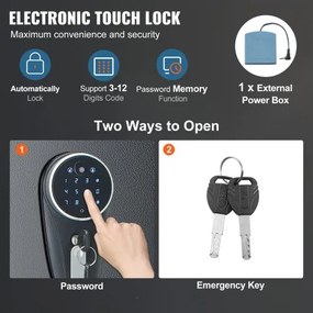 VEVOR Gun Safe Rifle Safe with Digital Keypad &amp; Lock 5 Rifles Storage Cabinet