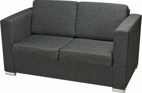 vidaXL Σετ Καναπέδων Δύο Τεμαχίων Σκούρο Γκρι Υφασμάτινο