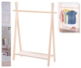 Storage solutions Παιδική Κρεμάστρα Ρούχων με 1 Ράφι από Ξύλο Πεύκου