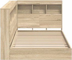 vidaXL Κρεβάτι Βιβλιοθήκης Sonoma Δρυς 100 x 200 cm Επεξεργασμένο ξύλο