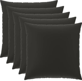 vidaXL Κάλυμμα Μαξιλαριού 6 pcs HEERLEN Μαύρο 80 x 80 cm Πολυεστέρας