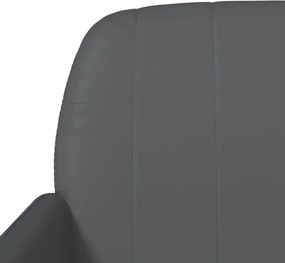 vidaXL Πάγκος Γκρι 107x80x81 εκ. από Συνθετικό Δέρμα