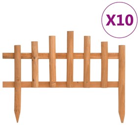 vidaXL Μπορντούρες Γκαζόν 10 τεμ. 4,4 μ. από Ξύλο Ελάτης